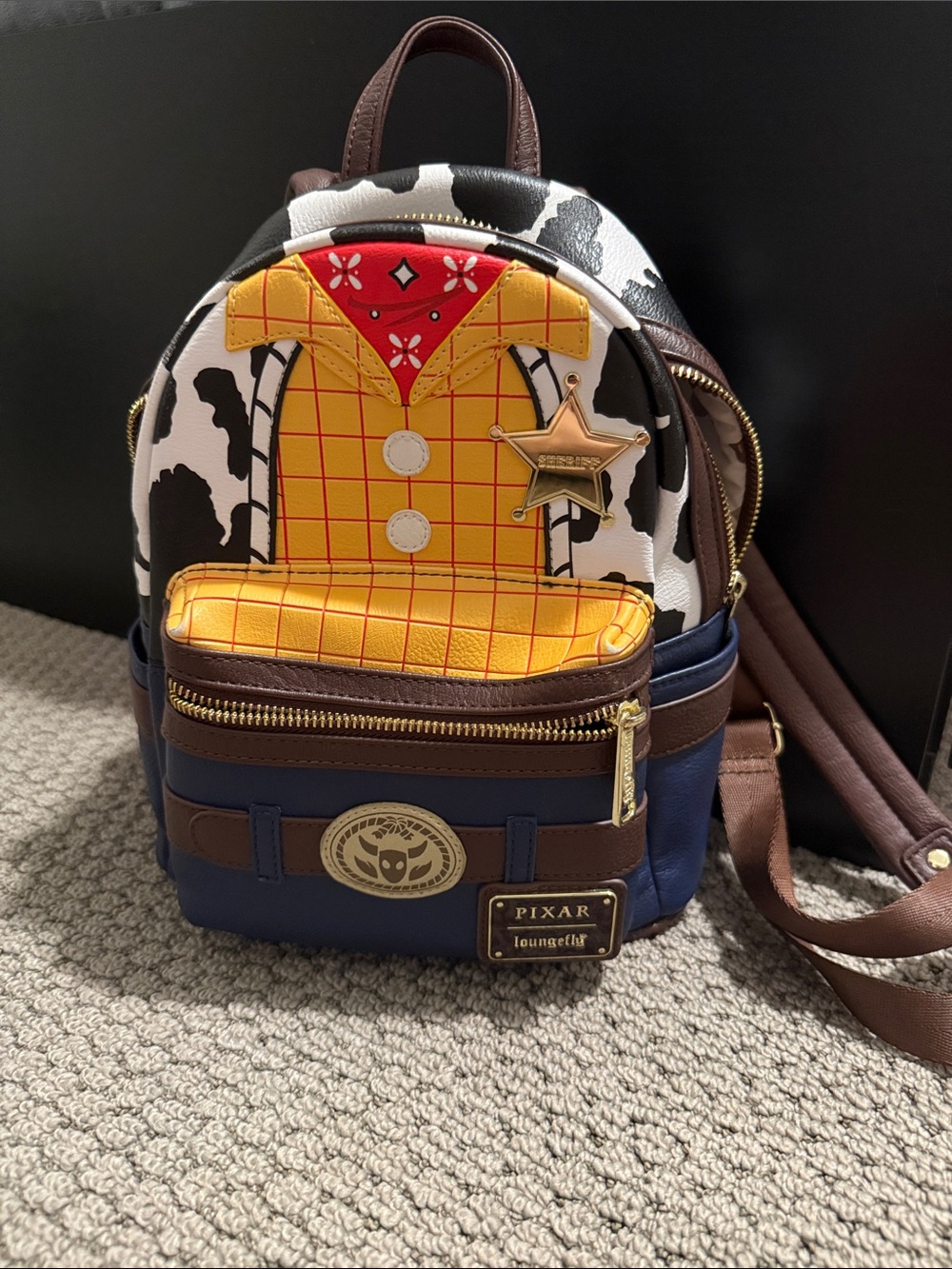 Disney Pixar Loungefly Toy Story Woody Themed Mini Backpack